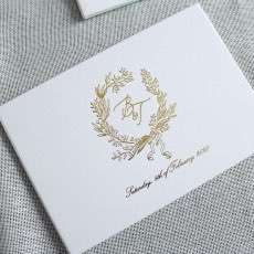 Wedding Invitation Card With Envelope Foiling Printing Elegant Invitation Card